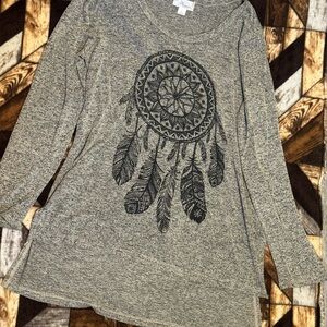 Misia Gray high low Tunic Top